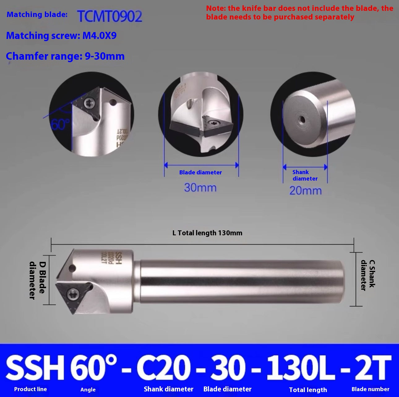 1144-Shedding type fixed-point chamfering cutter 30 degree 45 degree 60 degree chamfering cutter bar SSK/SSP/TCM/SSY/SSO/SSH Shandong Denso Pricision Tools Co.,Ltd.